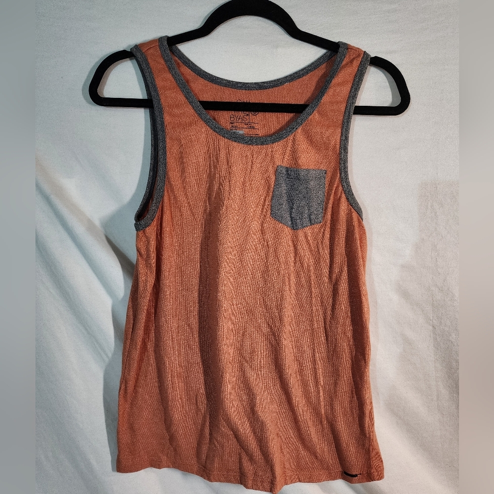 On the Byas Orange Tank Top with Gray Accents